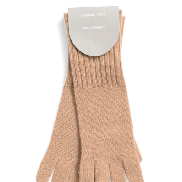 NEW HANNAH ROSE Cashmere Essential Gloves Camel  for women 266mn - Picture 2 of 4
